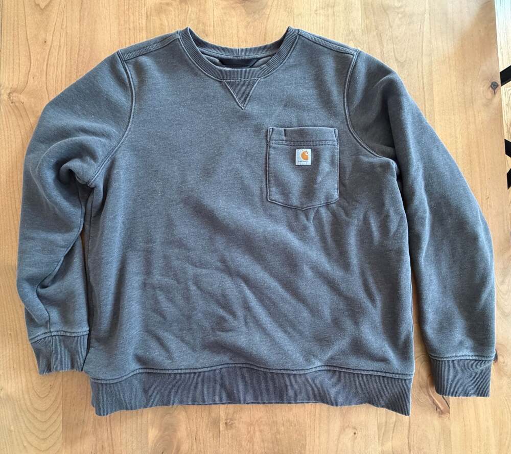Carhartt Relaxed Fit Crewneck Sweatshirt XL (16-18) Gray